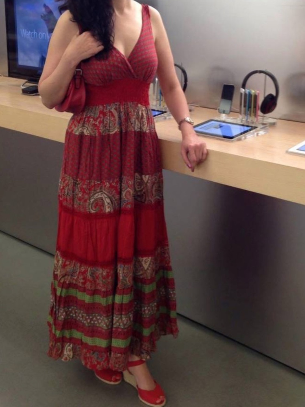 "Chaudry KC " Red women’s dress